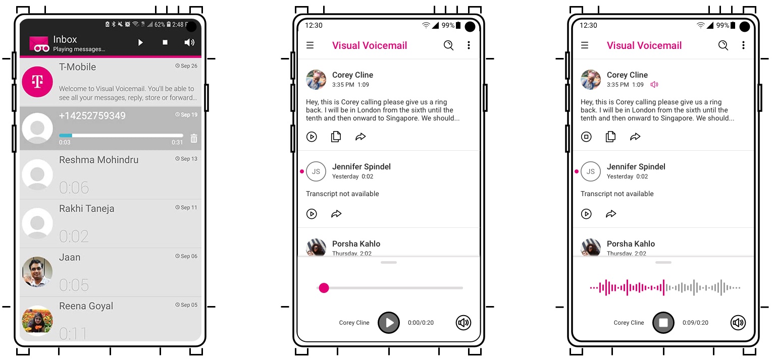 Playback progress bar original verion 1.0 design and 2 iterations for version 2.0